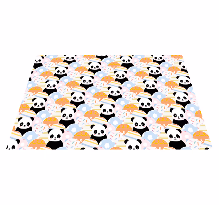 Vzorec panda igrišča Vinilna preproga za dojenčke - TenStickers