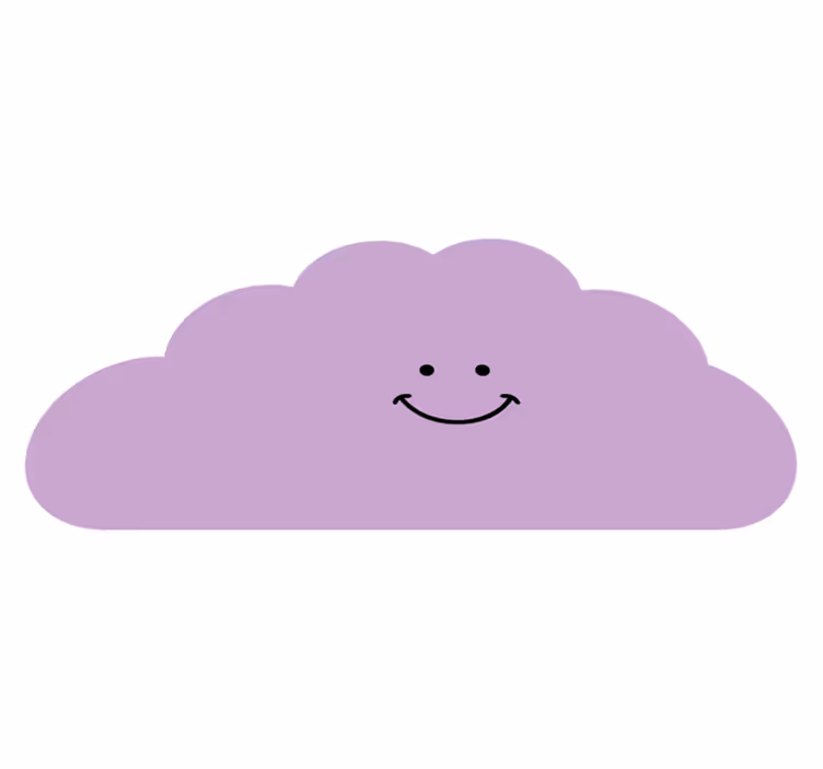 Nasmejana oblika oblaka Vinilna preproga za dojenčke - TenStickers