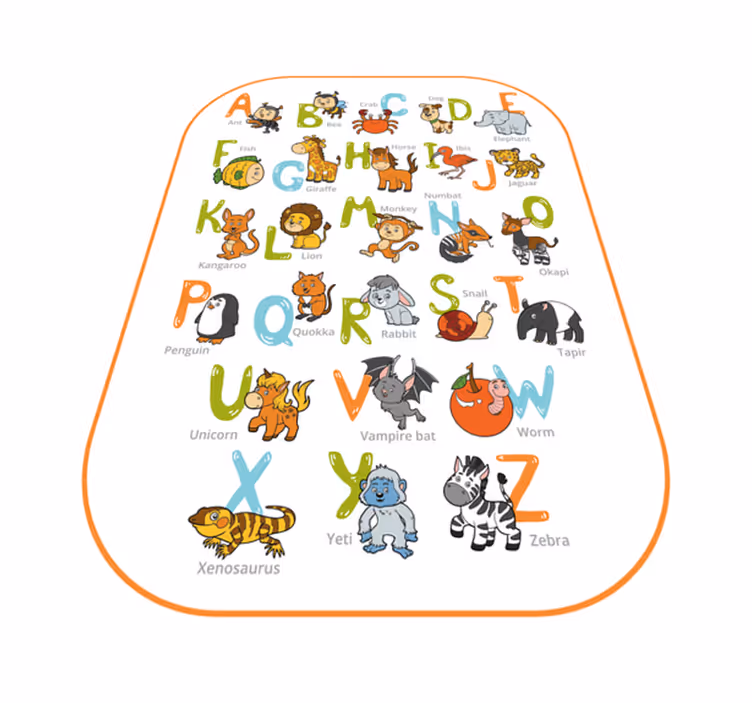 Zoo abeceda otroška igralna podloga - TenStickers