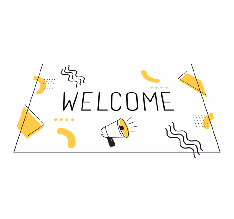 Salutation message vinilne preproge z napisom - TenStickers