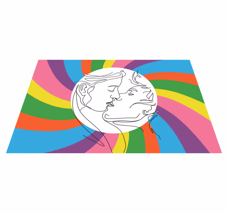 Barvita silhueta poljuba Vinilne preproge v drugih vzorcih - TenStickers