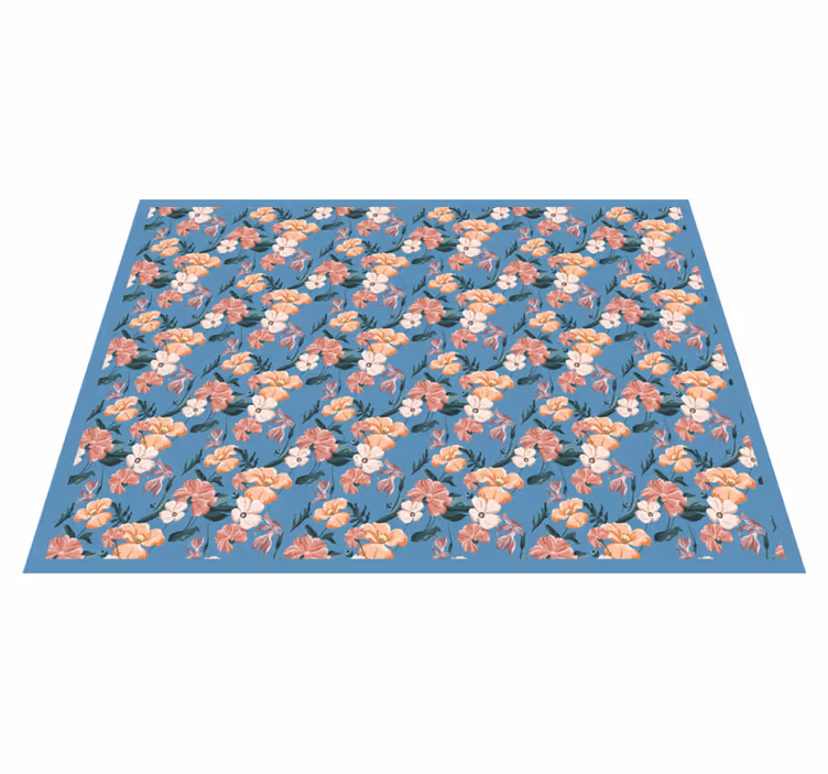 Cvetlični vzorec cvetenja cvetlična vinilna preproga - TenStickers