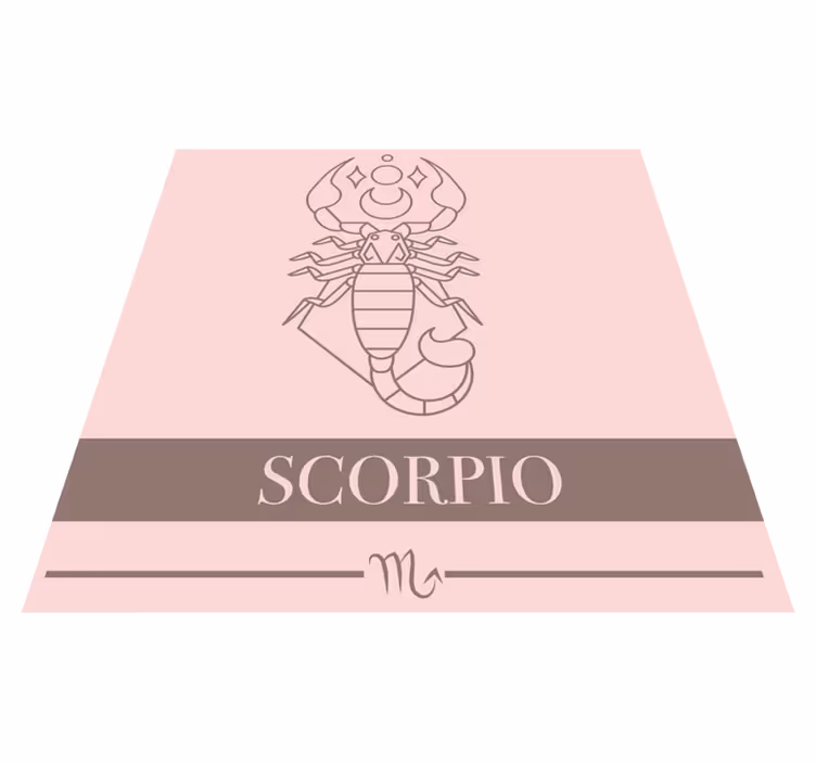 Zodiak škorpijon vinilne preproge z napisom - TenStickers