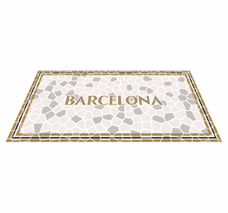 Barcelonski geometrijski vzorec Vinilna mozaik preproga - TenStickers