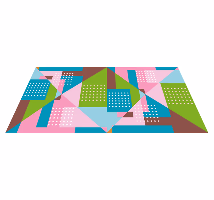 Vinilne preproge z geometrijskimi vzorci fuzija oblik - TenStickers