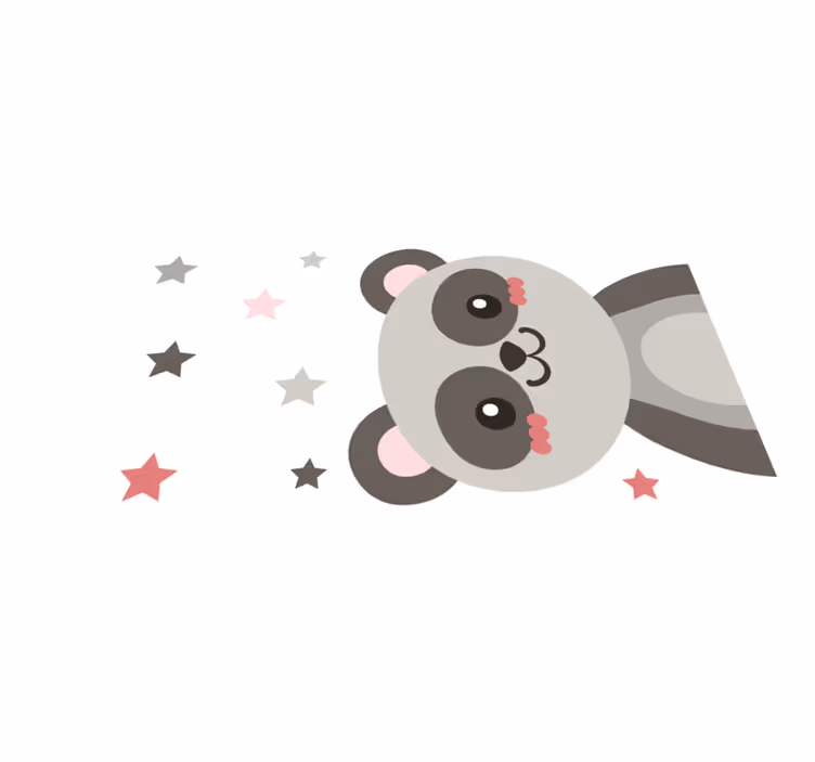 Siva živalska preproga za dojenčke panda - TenStickers