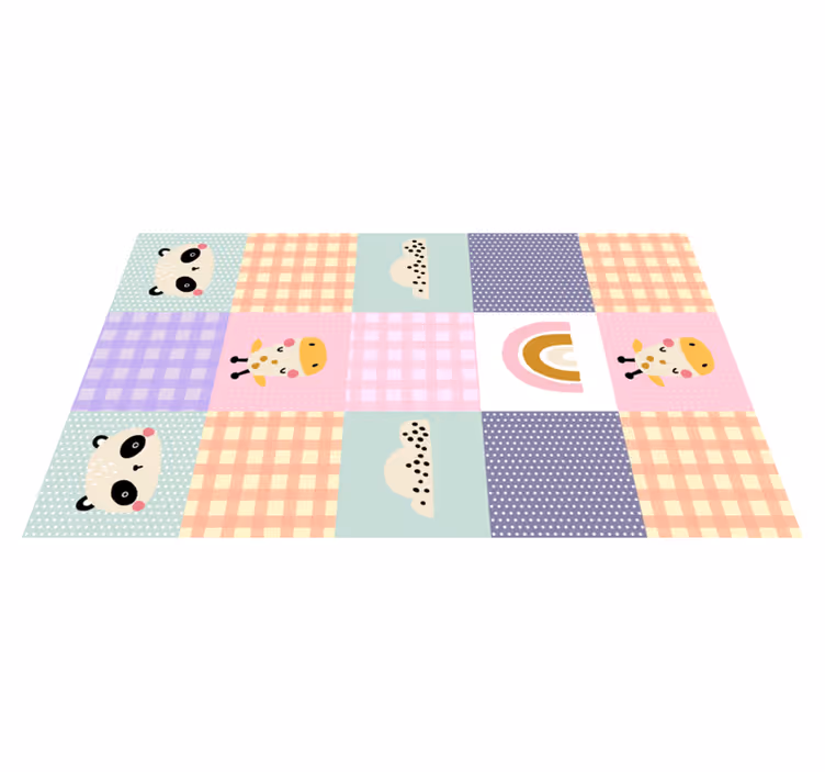 Igriv patchwork Vinilne preproge v drugih vzorcih - TenStickers