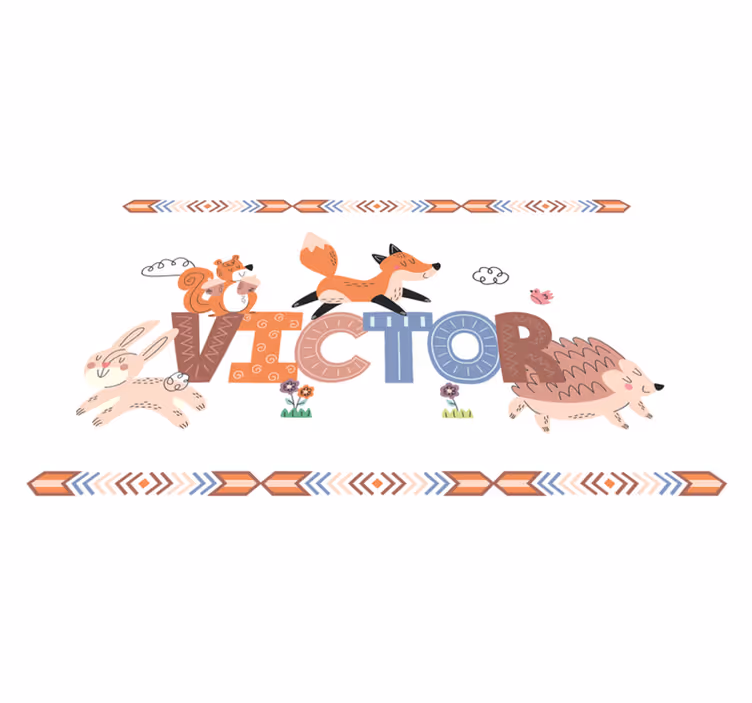Prilagodljiva bitja Tepihi z imeni po meri - TenStickers