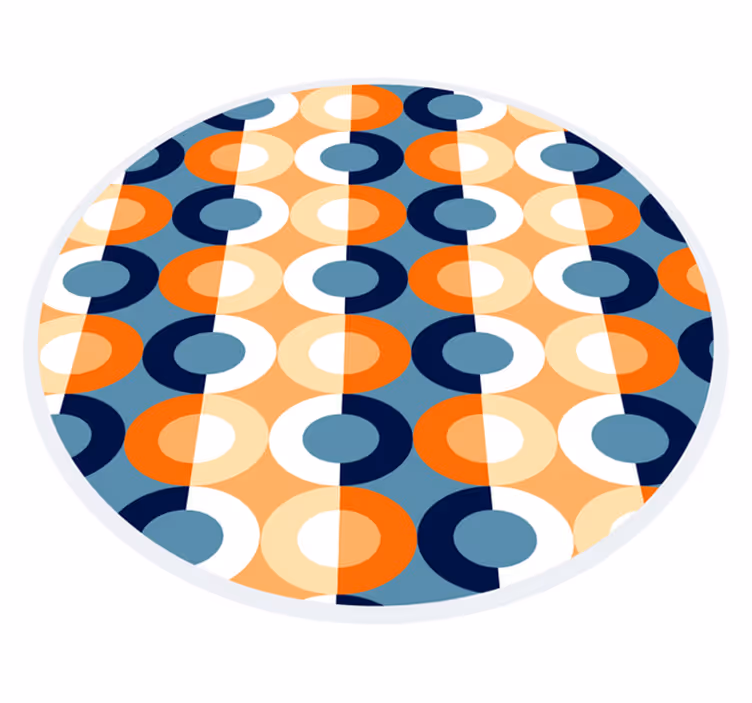 Krožna geometrija Vinilne preproge z geometrijskimi vzorci - TenStickers