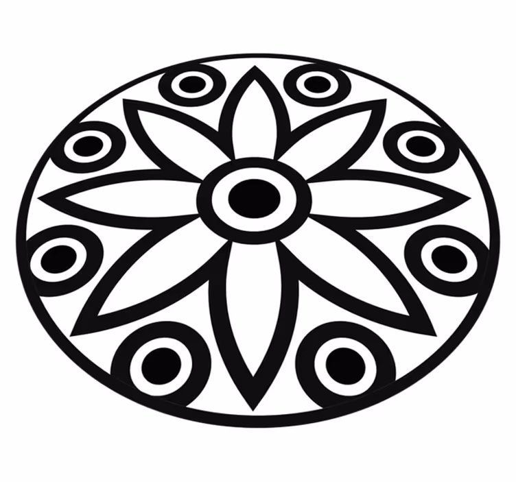 Krožna mandala Vinilne preproge z geometrijskimi vzorci - TenStickers