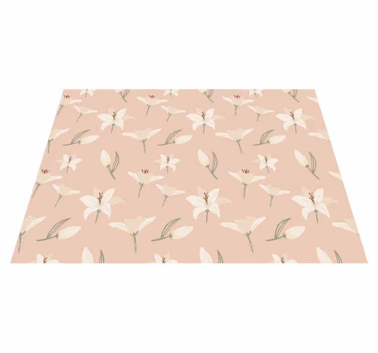 Cvetlična vinilna preproga cvetlična pastelna eleganca - TenStickers