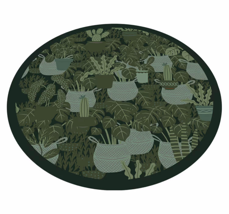 Botanična ilustracija cvetlična vinilna preproga - TenStickers