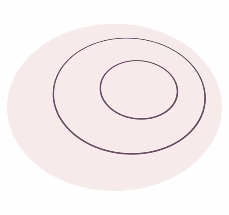 Minimalističen vzorec kroga minimalna preproga - TenStickers