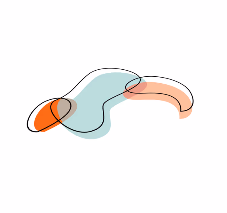 Geometrijski krog ovali oblikujejo nordijsko preprogo - TenStickers