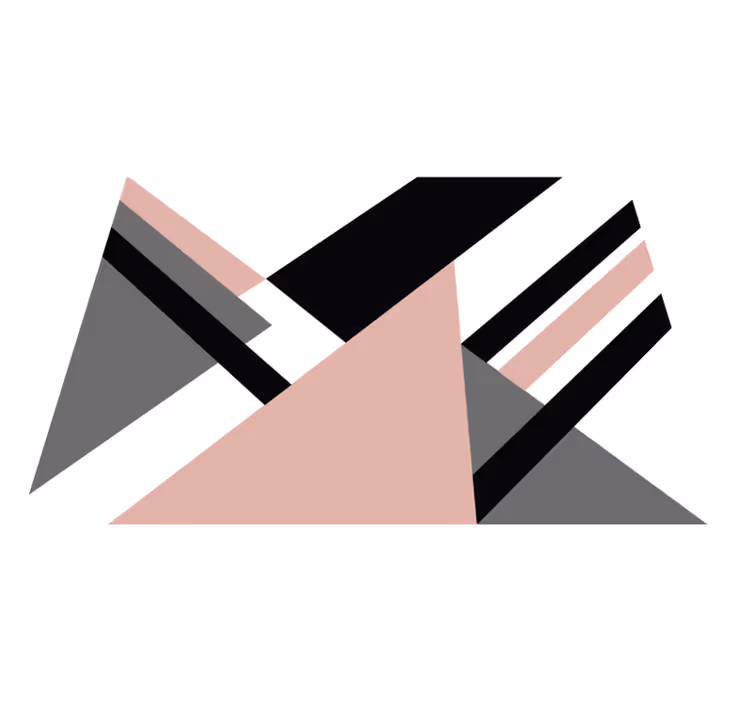 Kotni kontrast Vinilne preproge z geometrijskimi vzorci - TenStickers