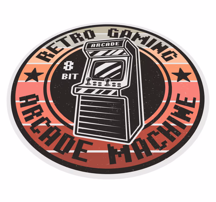 Krog retro arkadnih iger Vinilna preproga za najstnike - TenStickers