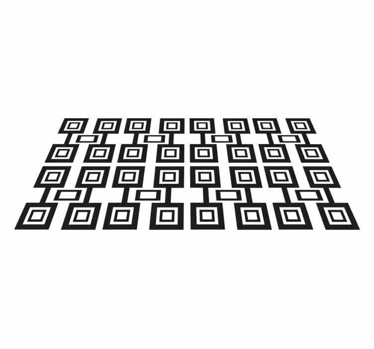 Geometric squares pattern vinilne preproge - TenStickers