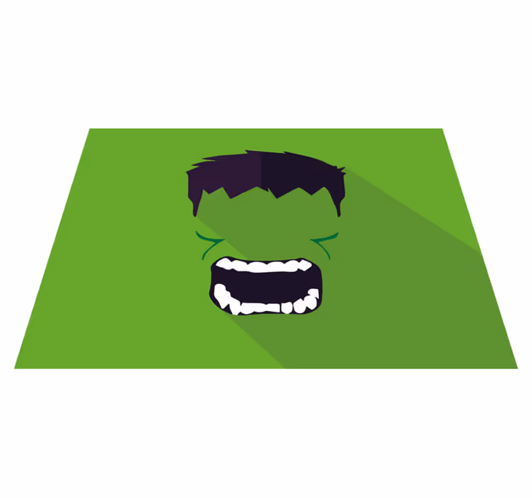 Zelena otroška vinilna preproga superheroja - TenStickers