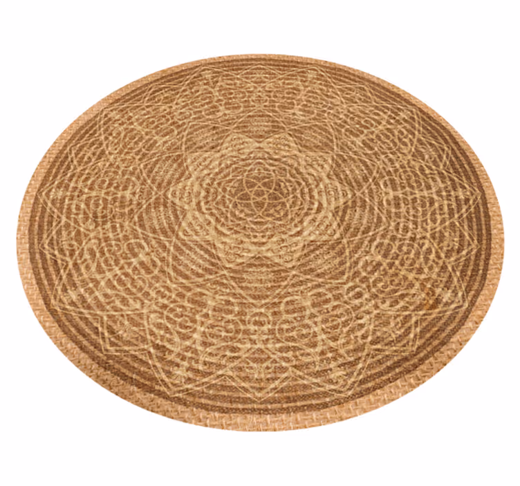 Eleganten rjav vzorec Vinilna preproga mandala - TenStickers