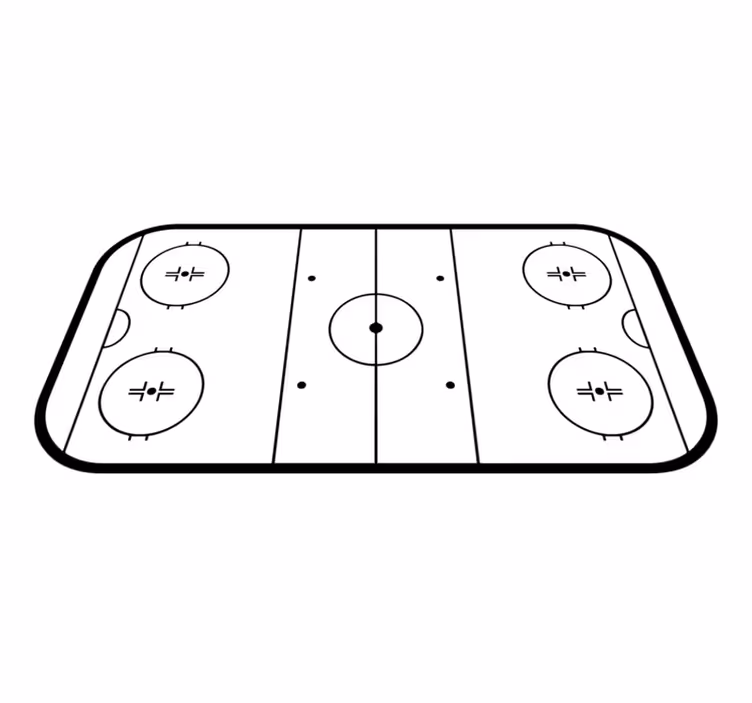 Ice hockey rink vinilna preproga z igre - TenStickers