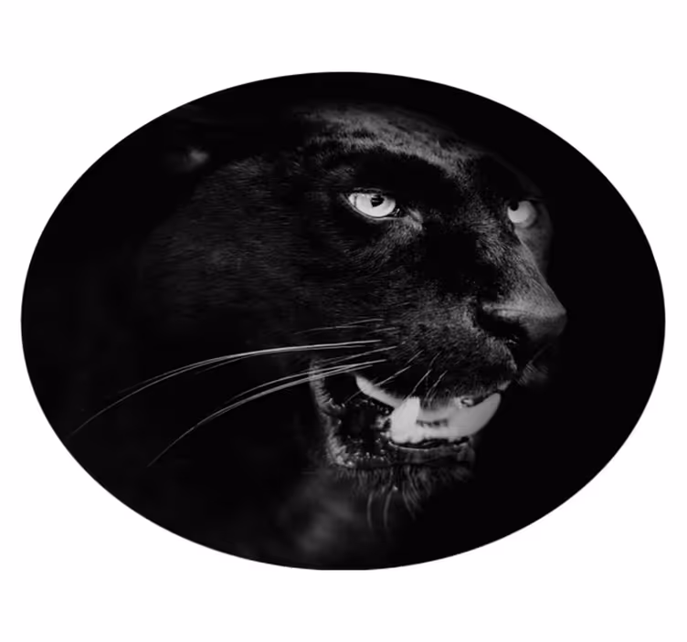 Podloga za portret črnega panterja - TenStickers