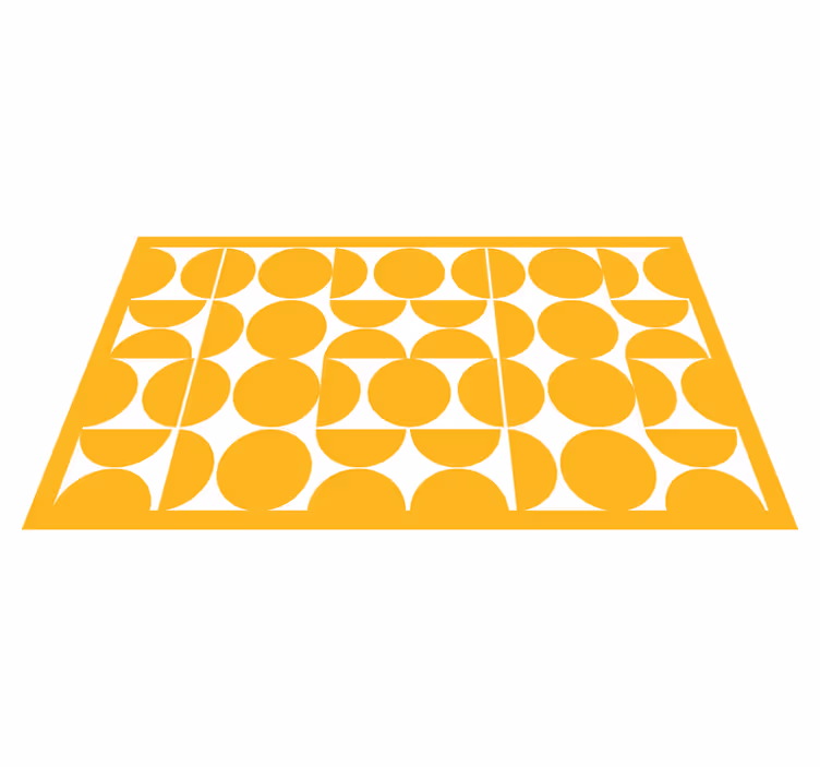 Rumene polkroglice Vinilne preproge z geometrijskimi vzorci - TenStickers