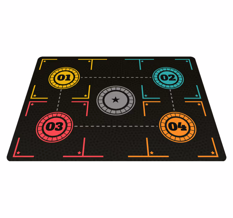 Trening košarke Vinilna preproga v pravokotni obliki - TenStickers
