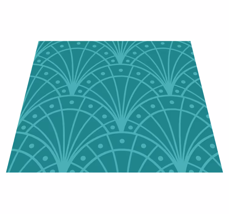 Stil artdeco turkizne vinilna preproga - TenStickers