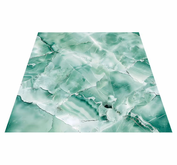 Zelena pastelna barva Marmorna vinilna preproga - TenStickers