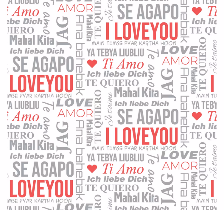 i love you različne jezike tapeta z napisi in črkami - TenStickers