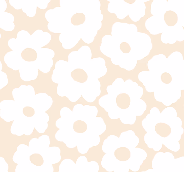 Beli mak tapeta z motivom vrtnice - TenStickers
