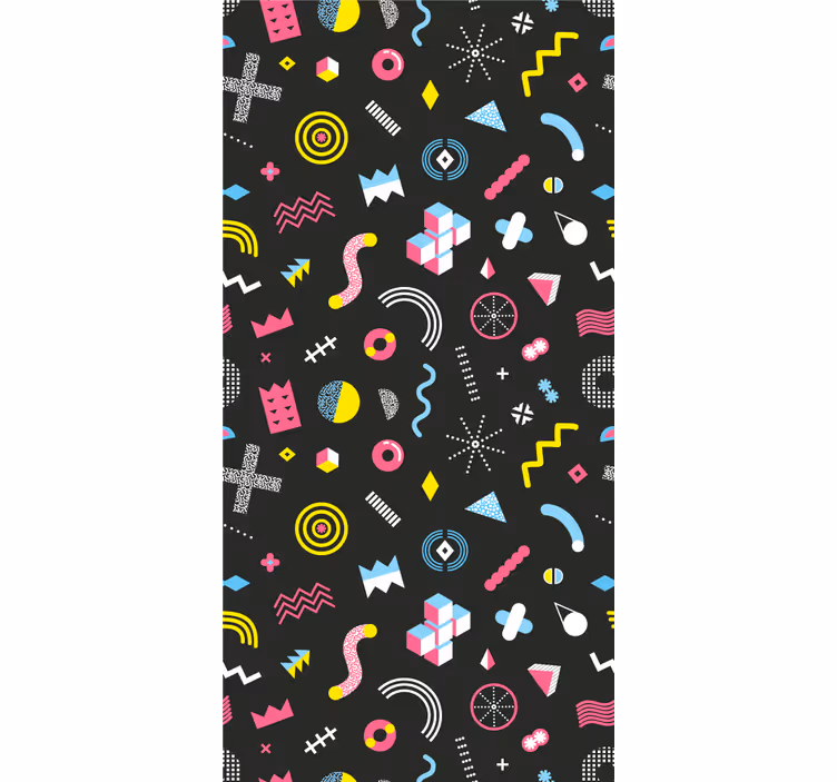 Dinamične retro oblike Drugo vintage tapeta - TenStickers