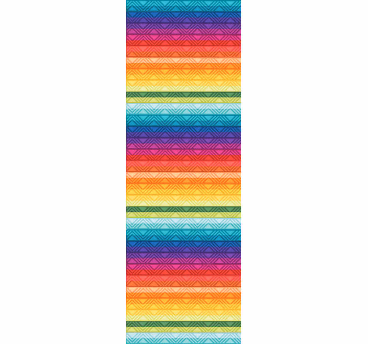 živahne geometrijske črte tapeta trak - TenStickers