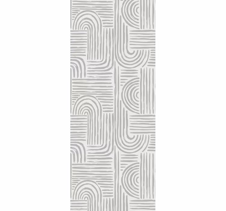 Elegantne ukrivljene linije geometrijski zidni papir - TenStickers