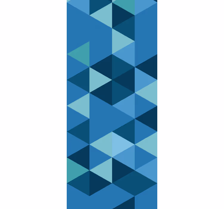 Modre majhne figure geometrijski zidni papir - TenStickers