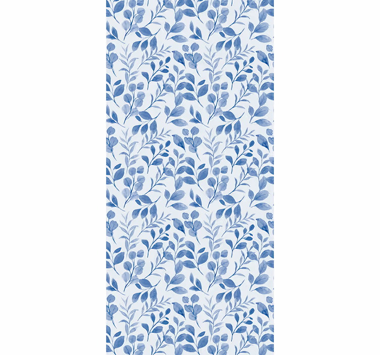 Blue branch pattern tapeta z motivom vrtnice - TenStickers