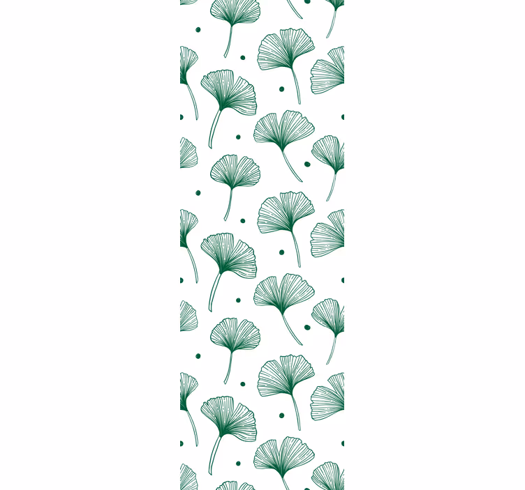 Ginko verde elegante tapeta z listi - TenStickers
