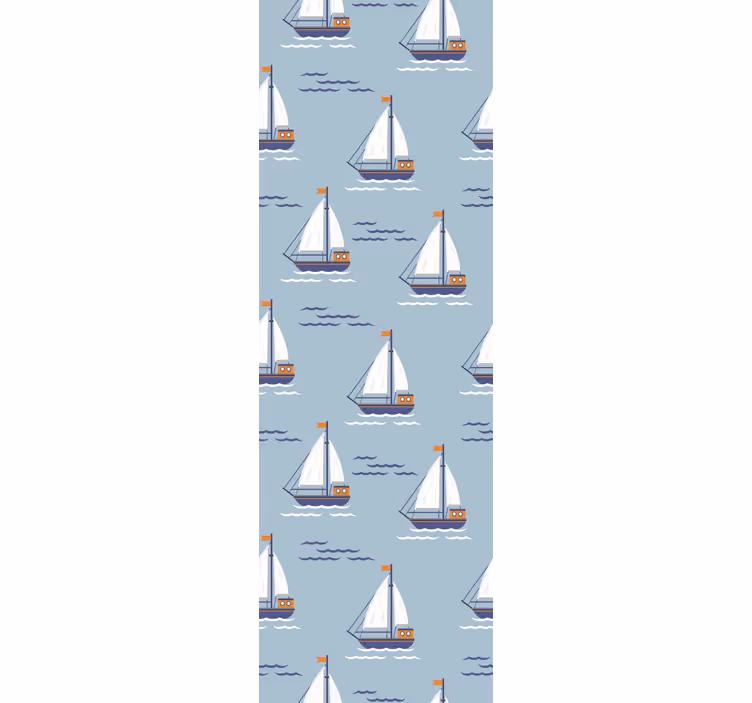 Jadrnice na valovih Kopalniški tapeta - TenStickers