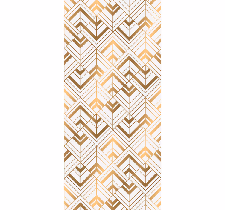 Eleganten bel z zlatim motivom geometrijski zidni papir - TenStickers