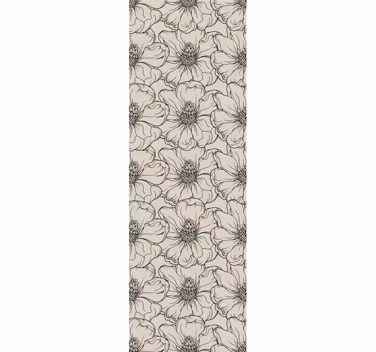 Eleganten cvetlični vzorec Tapeta za dnevno sobo - TenStickers