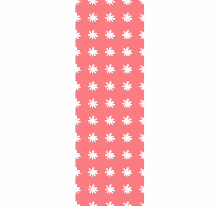 Red and white floral pattern tapeta z motivom vrtnice - TenStickers
