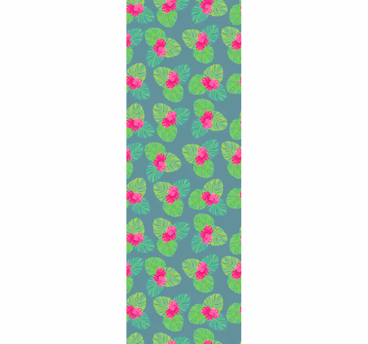 Exotic flowering leaves tapeta z motivom vrtnice - TenStickers