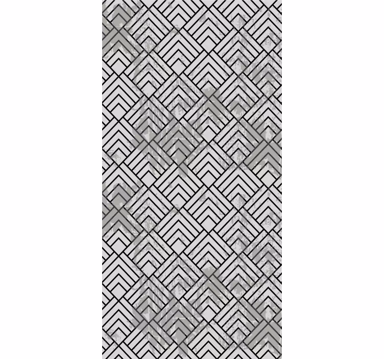 Sivi linearni vzorci geometrijski zidni papir - TenStickers