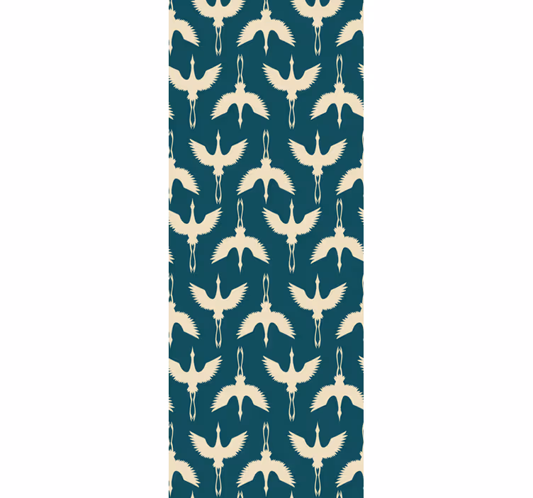 Elegant beige designs tapeta z motivi ptic - TenStickers