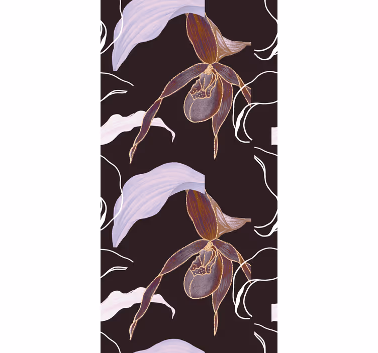 Eleganten aranžma orhidej cvetlični ornamentalni zidni papir - TenStickers