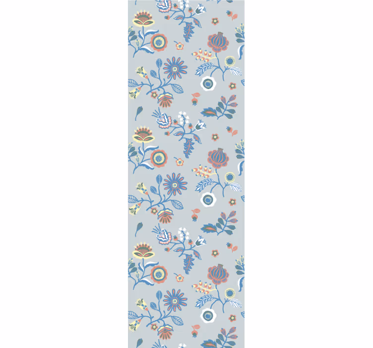 Illustrative bloom design tapeta z motivom vrtnice - TenStickers