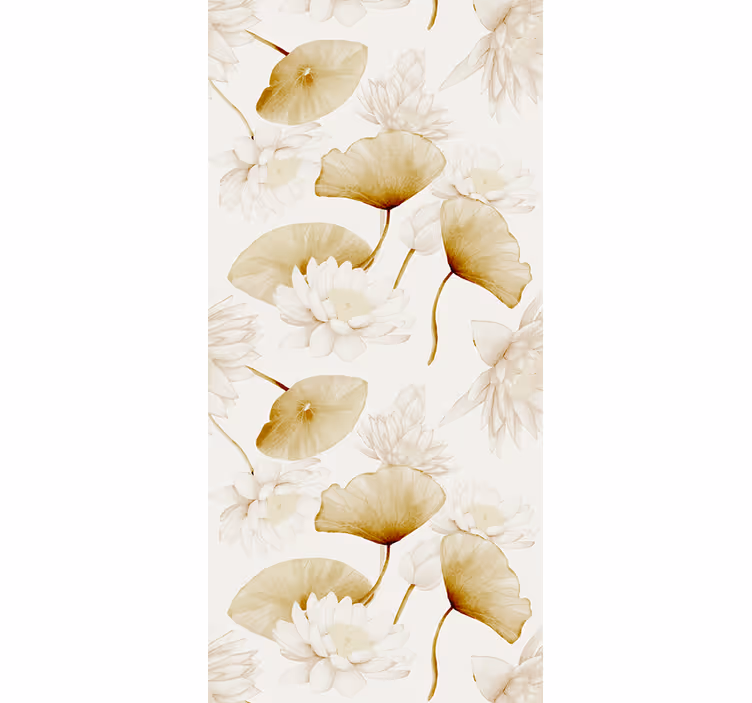 Flowery botanical design tapeta z motivom vrtnice - TenStickers