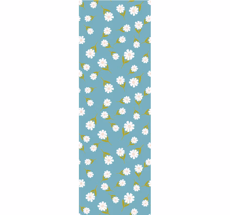 Turquoise daisy scatter tapeta z motivom vrtnice - TenStickers