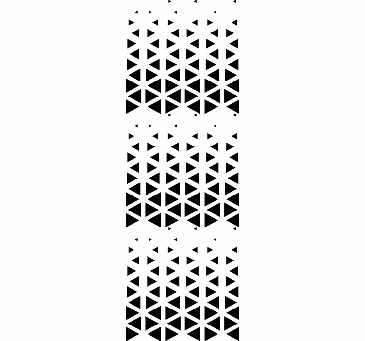 Postavitev črnega trikotnika geometrijski zidni papir - TenStickers