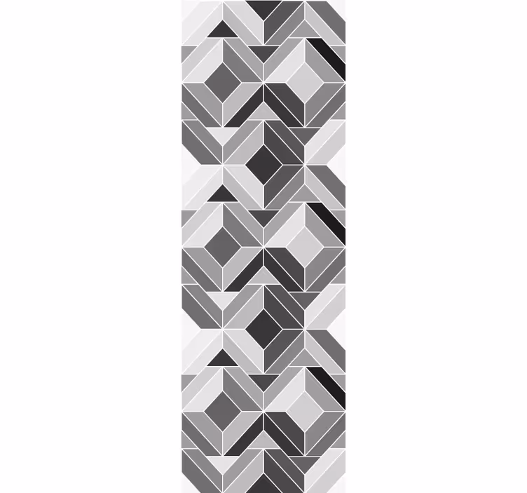 Kubične sive oblike geometrijski ozadje - TenStickers